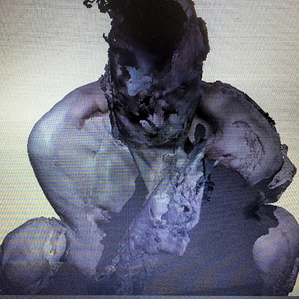 Interrupted 3D scan by artist Paul Coombs
